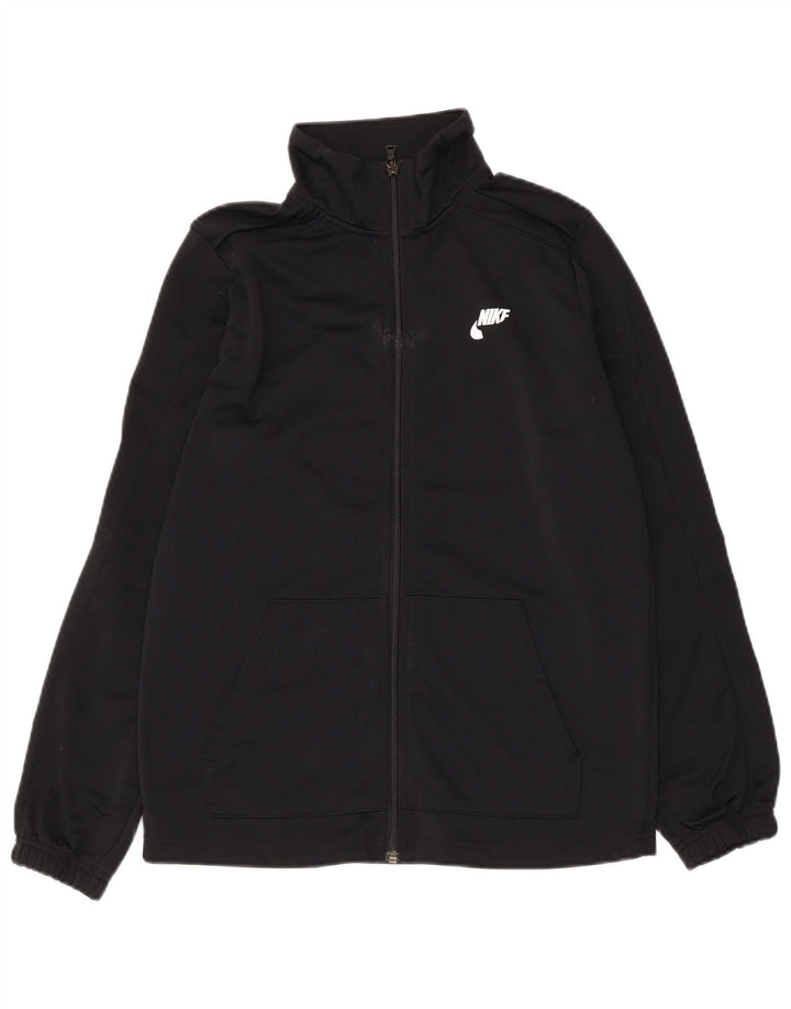 Nike Jungen Grafik-Trainingsanzug-Top-Jacke, 13–14 Jahre, XL, schwarzes Polyester