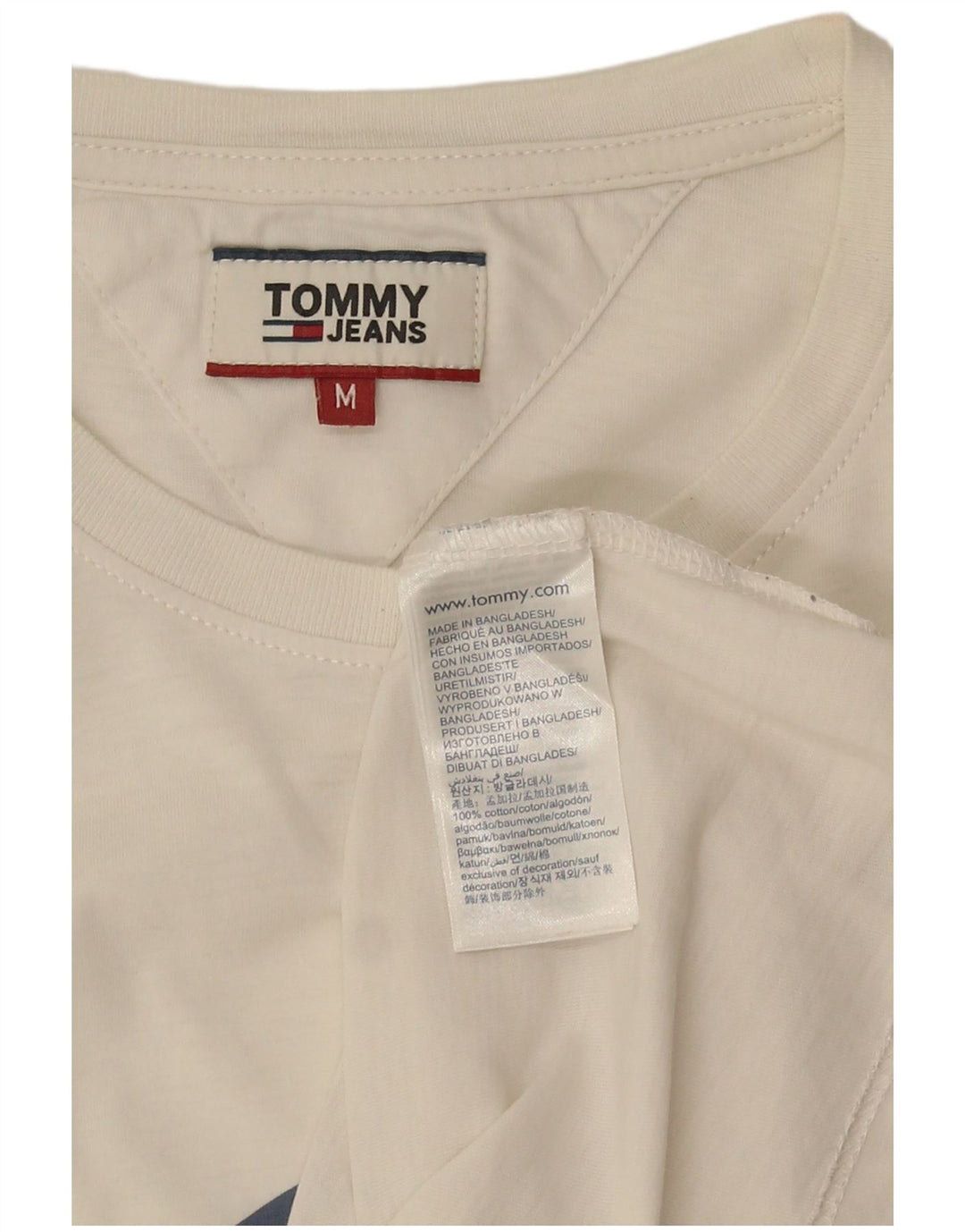 Tommy Hilfiger Herren-T-Shirt mit Grafik, mittelweiße Baumwolle