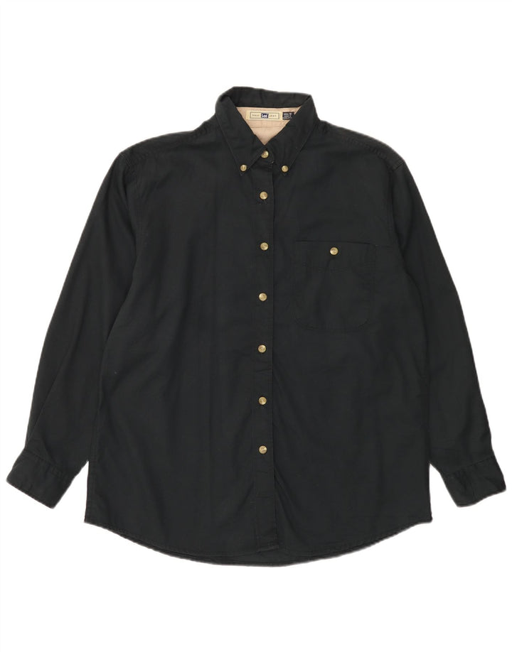 LEE Damen-Oversize-Hemd, UK 14, mittelschwarz, Baumwolle