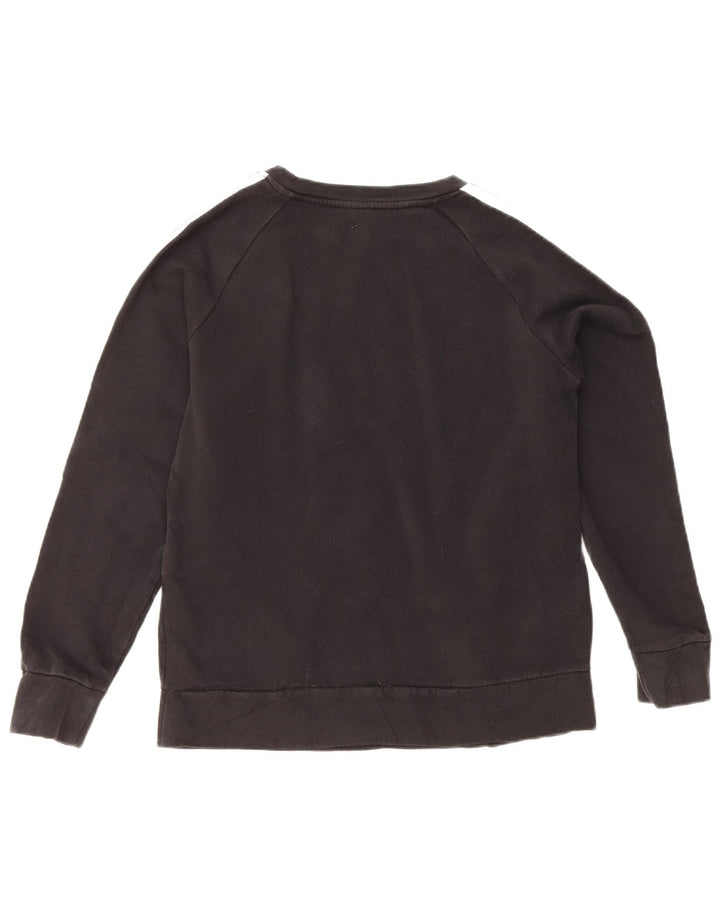 Adidas Damen Sweatshirt Pullover UK 12/14 Medium Schwarz Baumwolle