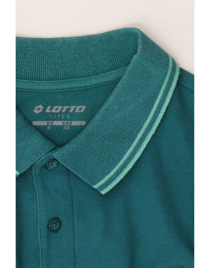 Lotto Herren Poloshirt Small Türkis gestreift