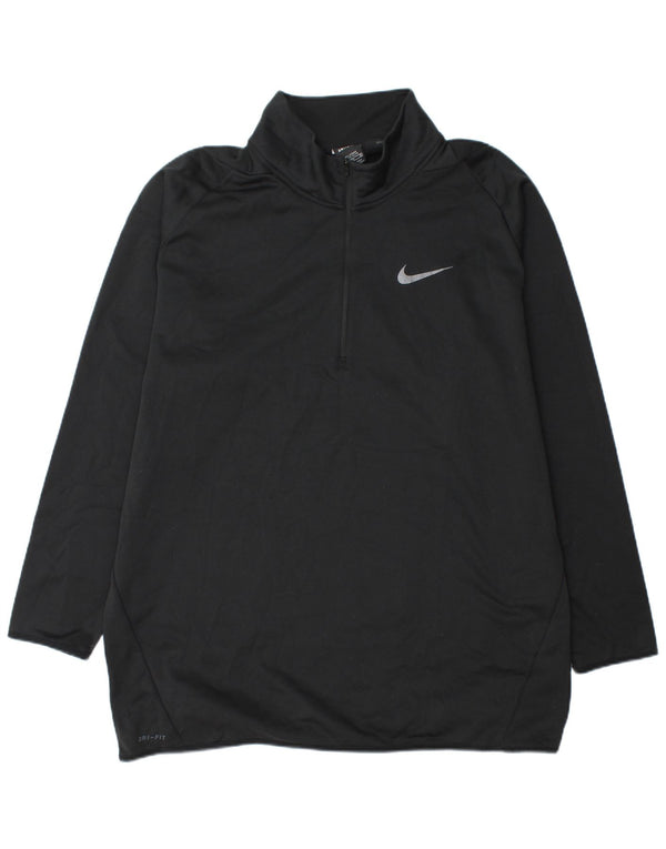 Nike Herren-Sweatshirt mit Reißverschluss, groß, 3XL, Schwarz, Polyester