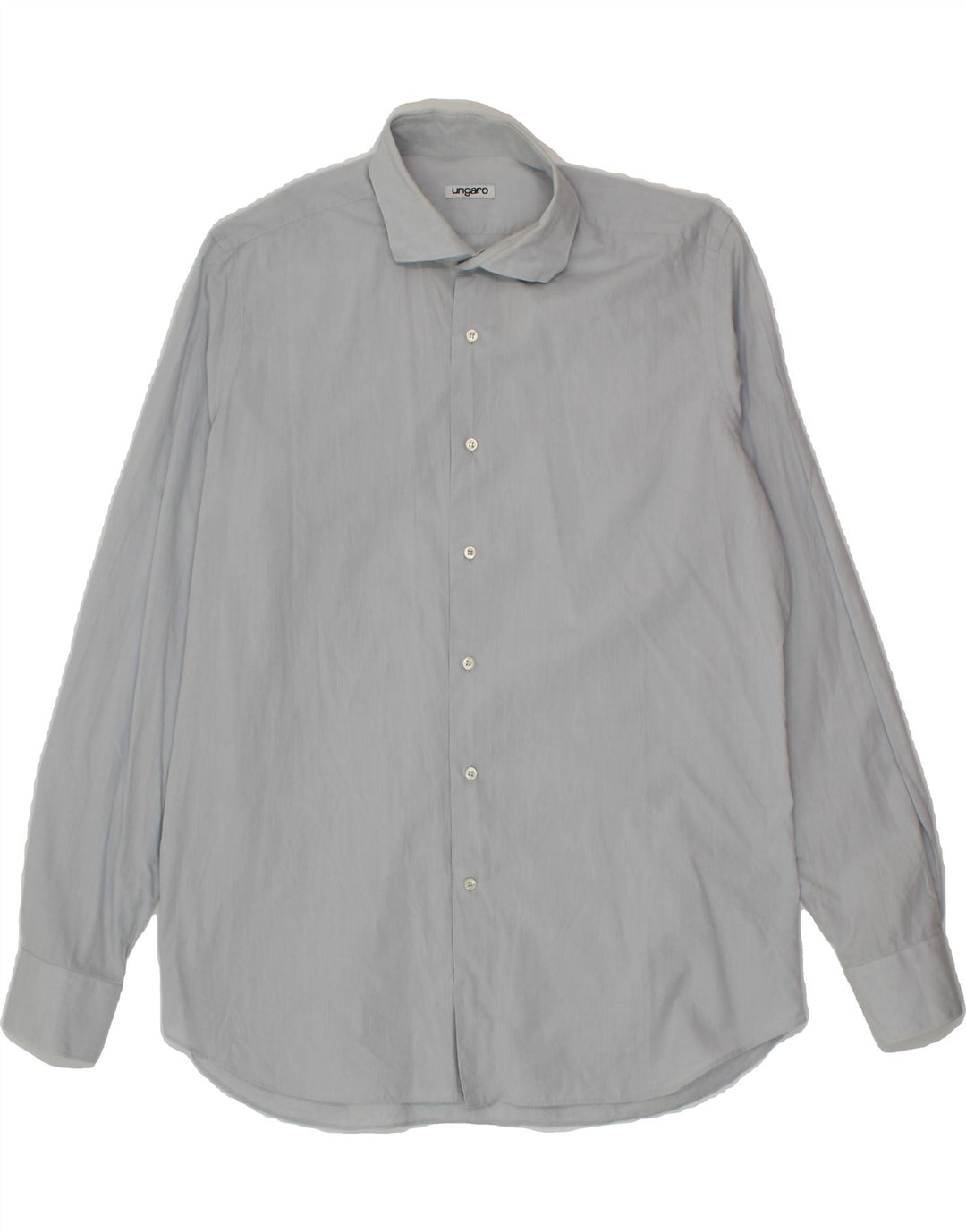 UNGARO Mens Shirt Size 17 43 XL Blue Cotton Vintage Ungaro and Second-Hand Ungaro from Messina Hembry 