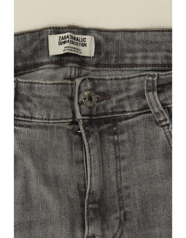 ZARA Damen Skinny Jeans EU 40 Medium W30 L26 Grau Baumwolle