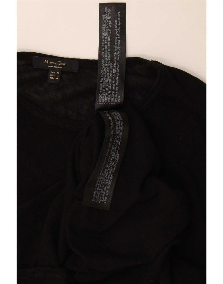 Massimo Dutti Damen-Pullover mit U-Boot-Ausschnitt, Gr. 12, mittelschwarz