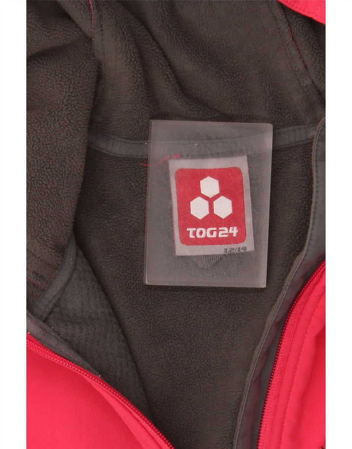 Tog 24 Damen-Windbreakerjacke mit Kapuze, UK 12/14, Mittelrot
