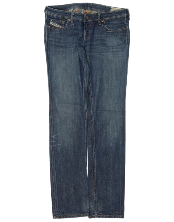 Diesel Damen Lowky Straight Jeans W30 L34 Blaue Baumwolle