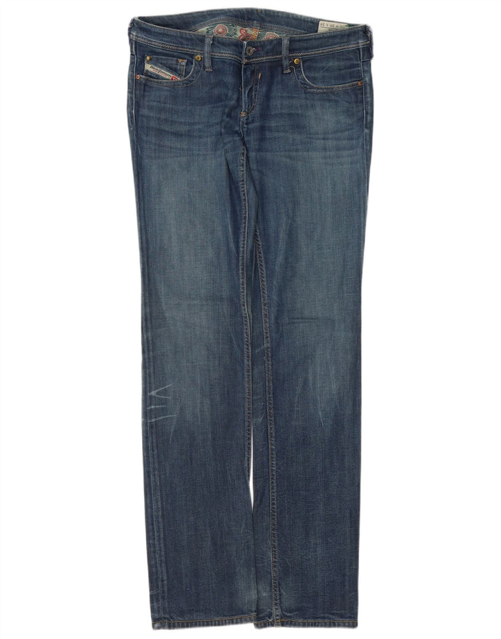 Diesel Damen Lowky Straight Jeans W30 L34 Blaue Baumwolle