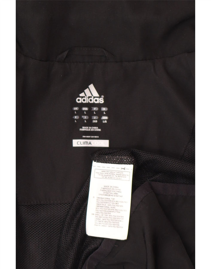 Adidas Climacool Herren-Trainingsanzug, Top-Jacke, groß, Schwarz, Farbblock