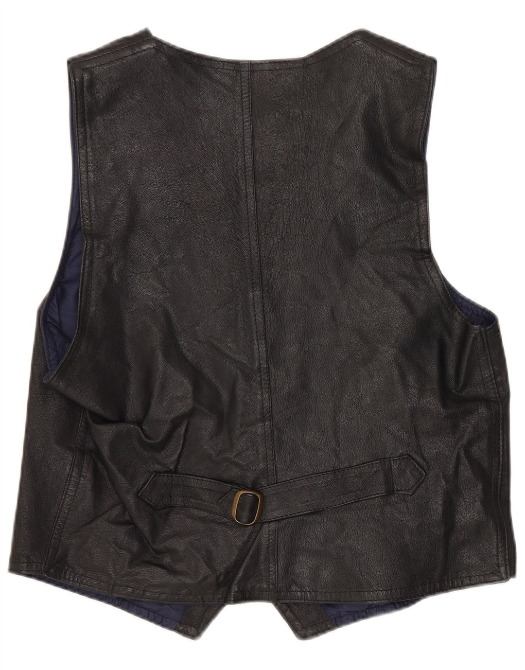 Vintage Herren Lederweste Mittelschwarzes Leder