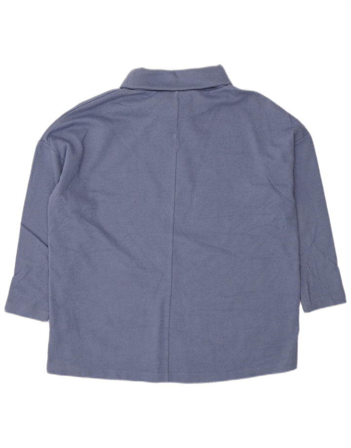 Cos Damen-Pullover mit Rollkragen, übergroß, Gr. 10, Größe S, blaue Wolle