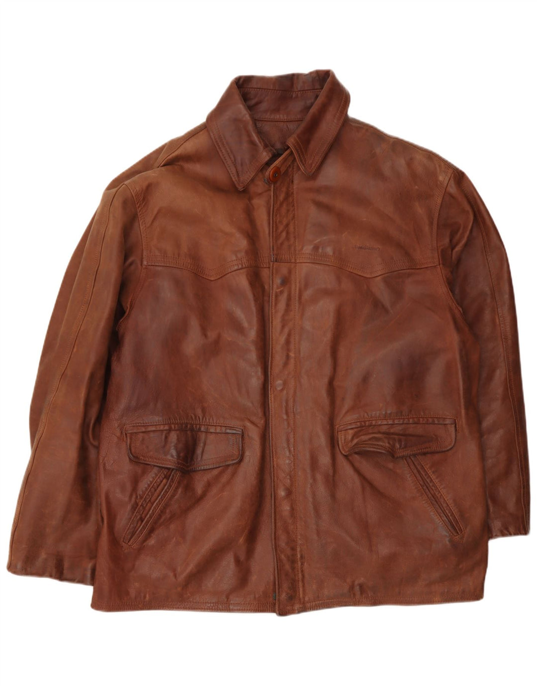 Vintage Herren Lederjacke UK 40 Großes braunes Leder