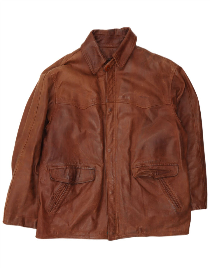 Vintage Herren Lederjacke UK 40 Großes braunes Leder