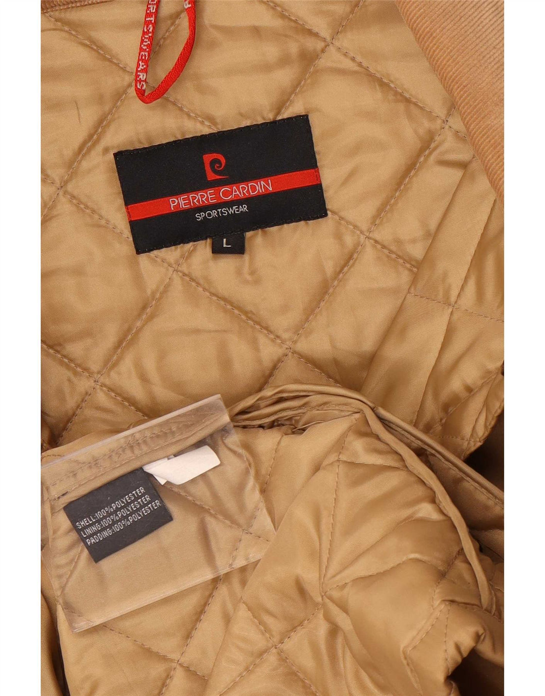 Pierre Cardin Herren Steppjacke UK 40 Large Beige Polyester