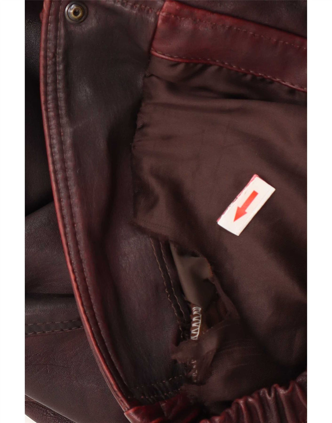 Vintage Herren Lederjacke IT 50 Large Burgund