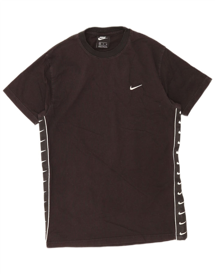 Nike Herren-T-Shirt mit Grafik, mittelgroß, schwarze Baumwolle