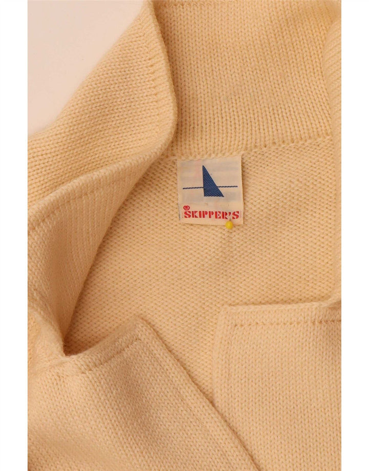 Skipper's Damen-Cardigan-Pullover IT 50 XL, gelbe Wolle