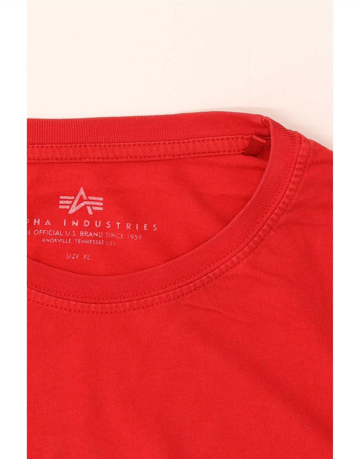 Alpha Industries Herren Grafik-T-Shirt-Oberteil XL Rot