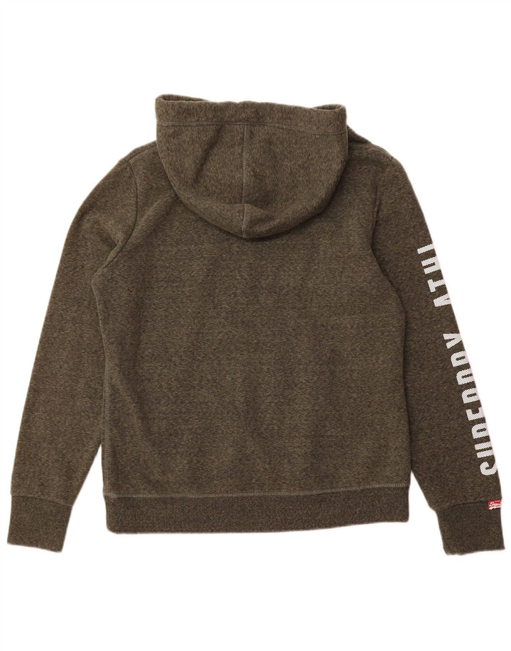SUPERDRY Leichtathletik-Kapuzenpullover für Damen, UK 14, Größe L, Khaki meliert