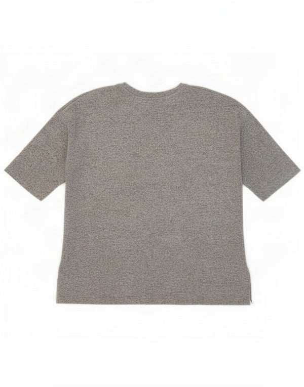 Zara Damen Trafaluc Übergroßes T-Shirt Top UK 10 Small Grau meliert
