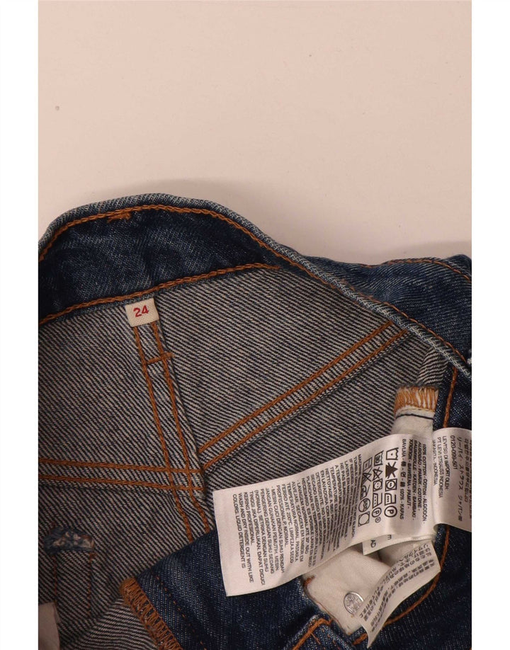 Levi's Damen-Jeansrock im Used-Look, W24, XS, blaue Baumwolle