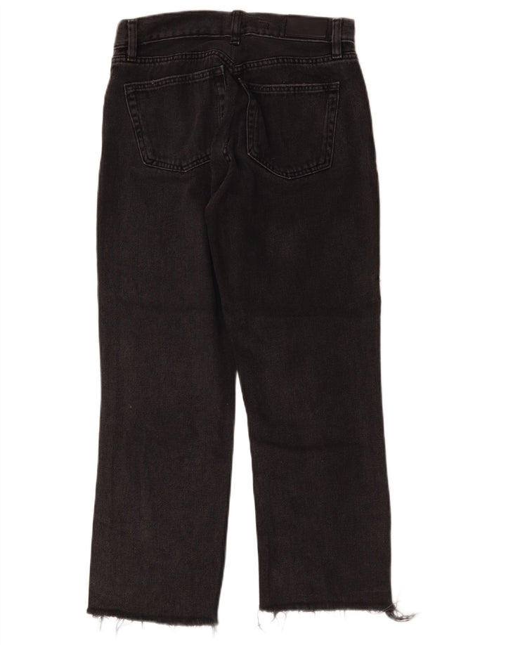 Vintage Damen Straight Jeans W30 L25 Schwarze Baumwolle