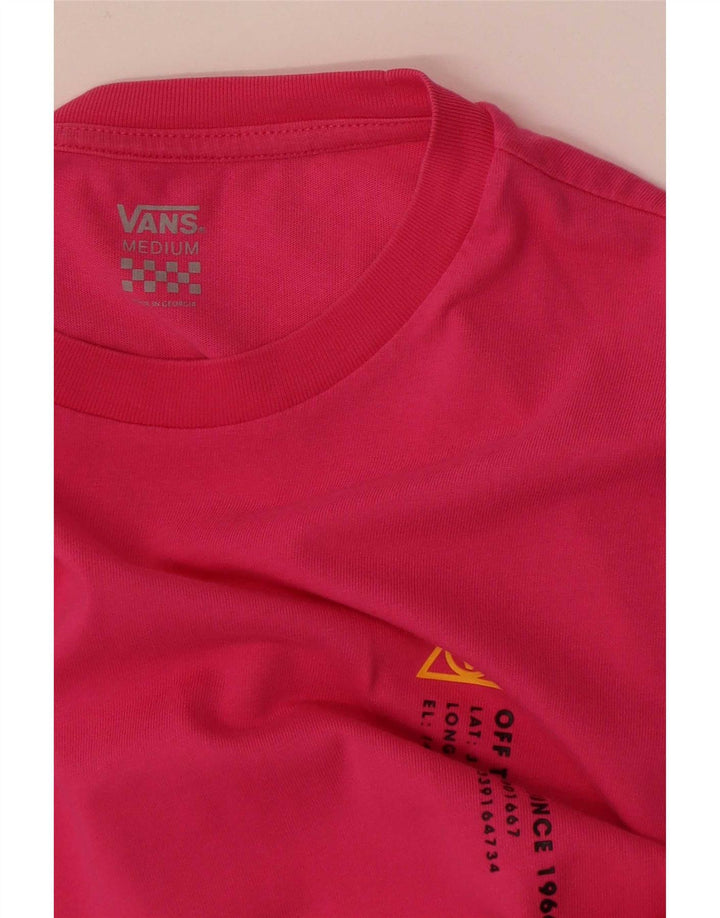 Vans Damen Grafik-T-Shirt-Oberteil UK 14 Mittelrosa