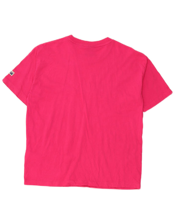 Superdry Kurzarm-Grafik-T-Shirt-Oberteil für Damen, Gr. 8, Rosa, Polyester