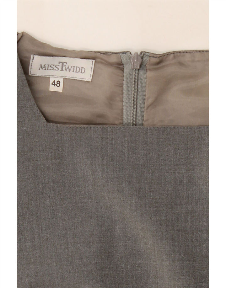 Misstwidd Damen Etuikleid IT 48 XL Grau Polyester