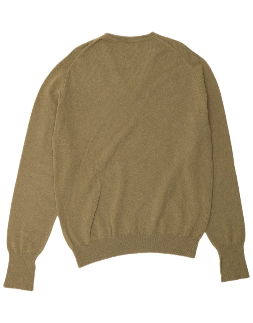 BALLANTYNE Herren-Pullover mit V-Ausschnitt, IT 46, kleine Khaki-Wolle