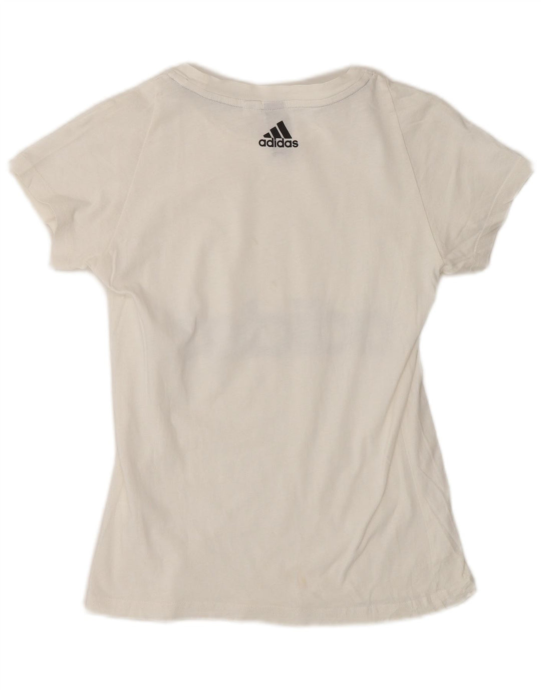 Adidas Damen Graphic T-Shirt Top UK 10 Small Weiß