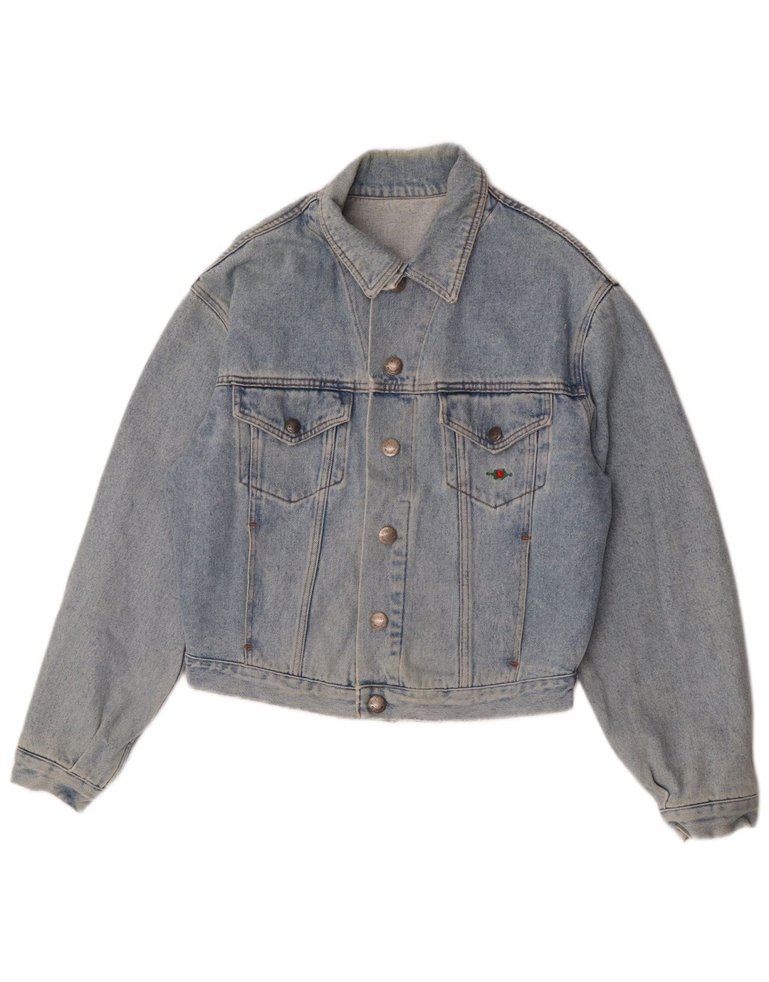 El Charro Damen Übergroße Jeansjacke UK 10 Small Blaue Baumwolle