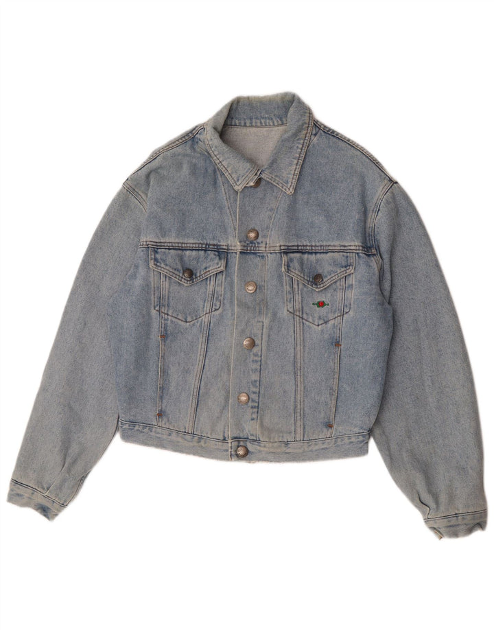 El Charro Damen Übergroße Jeansjacke UK 10 Small Blaue Baumwolle