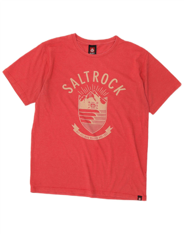 Saltrock Herren-T-Shirt mit Grafik, Größe L, Rosa
