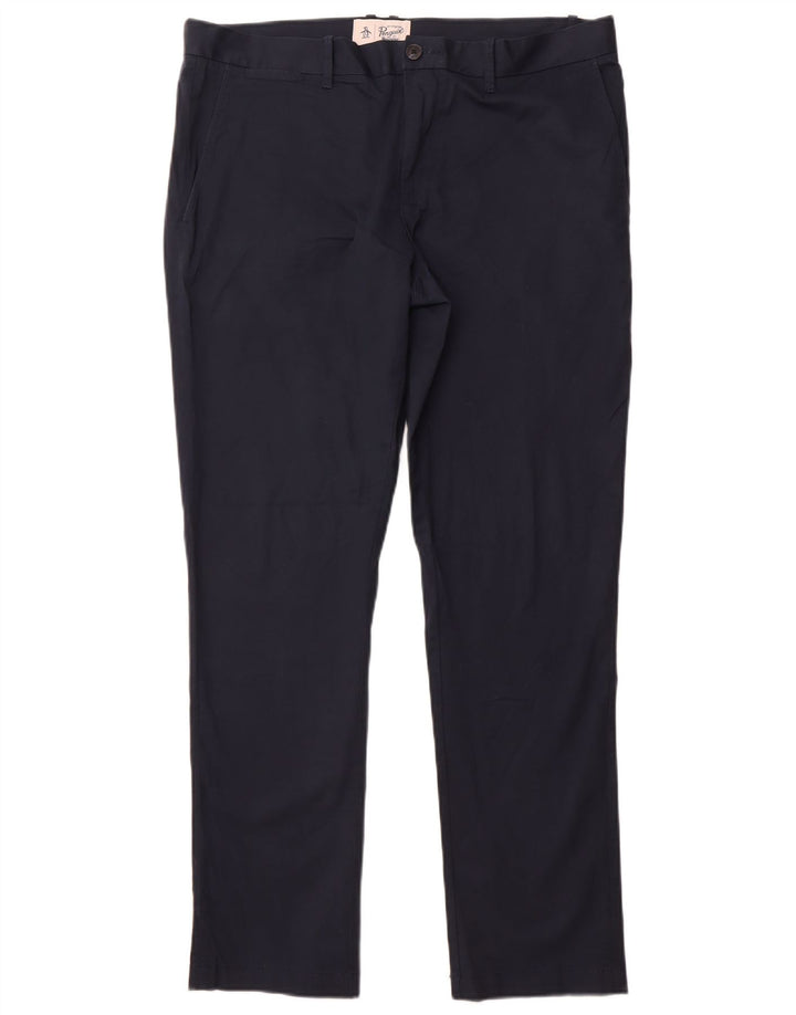 PENGUIN Slim Chino-Hose für Herren, W36, L32, Marineblau