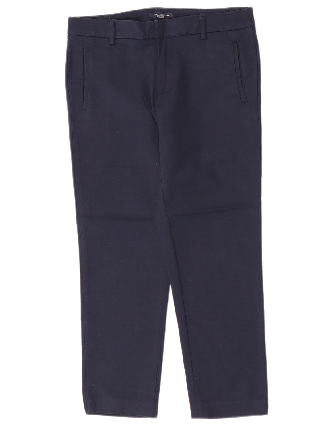 Tommy Hilfiger Damen Slim Cropped-Hose US 8 Medium W30 L24 Marineblau