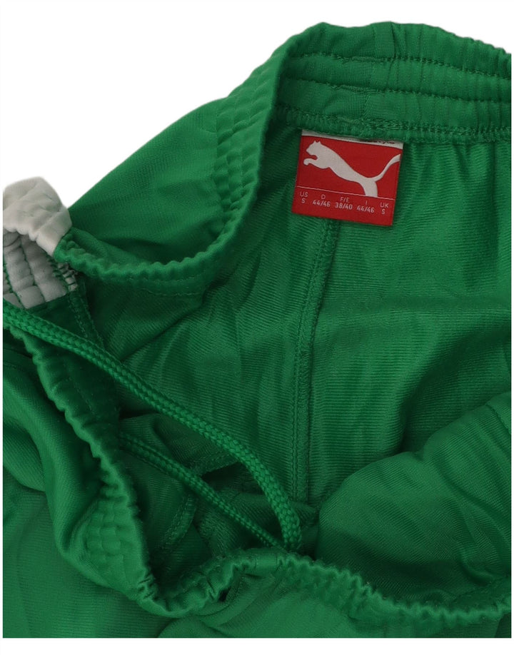 Puma Herren-Trainingshose, klein, grünes Farbblock-Polyester