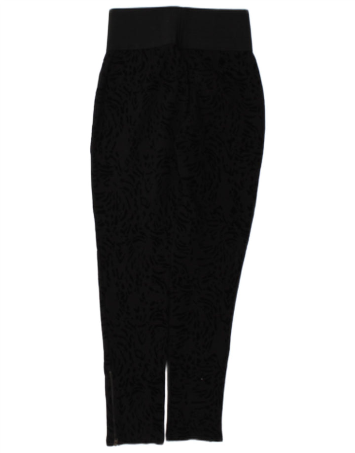 Zara Damen Leggings UK 12 Medium Schwarz Animal Print