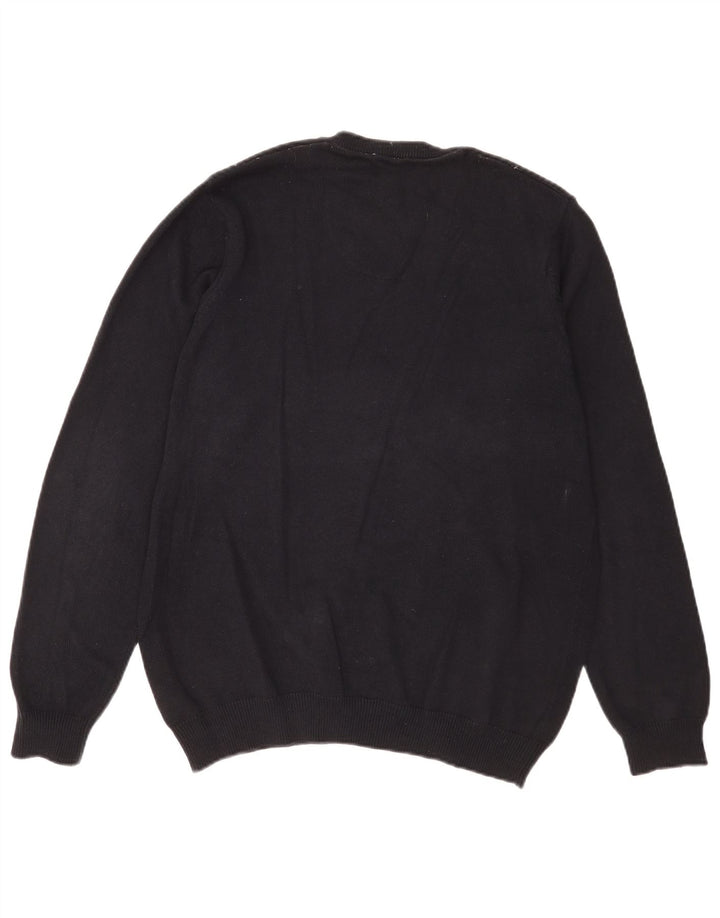 Marks & Spencer Herren Blue Harbour Pullover mit V-Ausschnitt Mittelblau