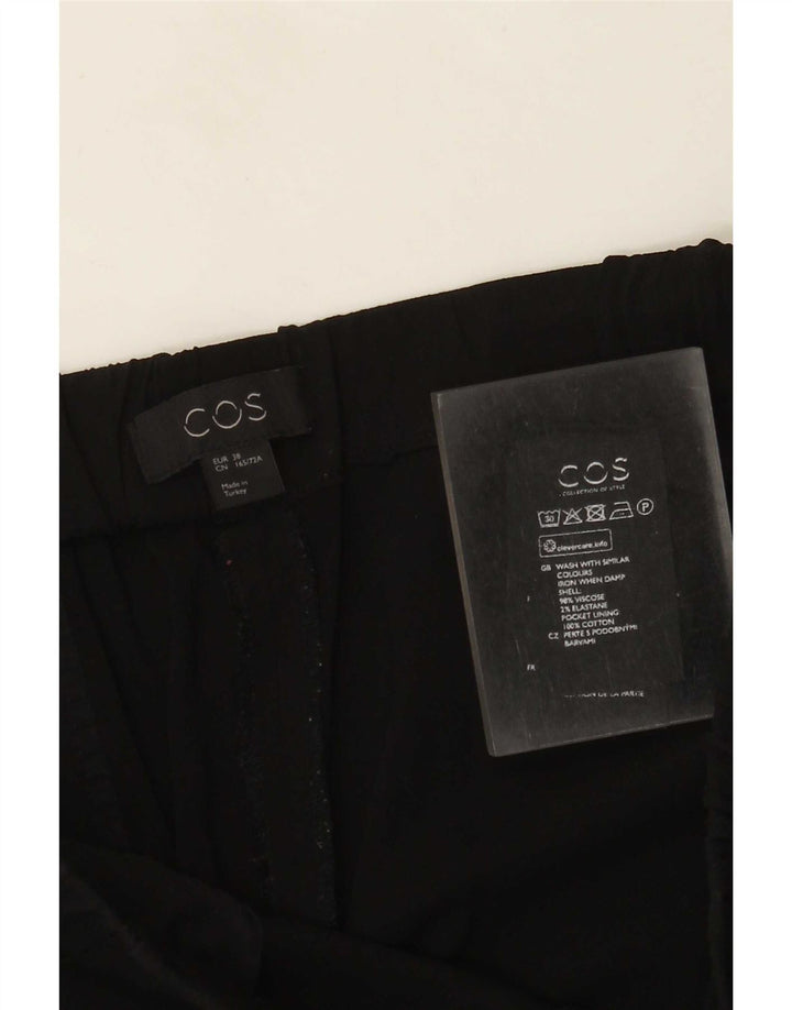 Cos Damen Joggers, kurze Hose, EU 38, M, B30, L26, schwarze Viskose