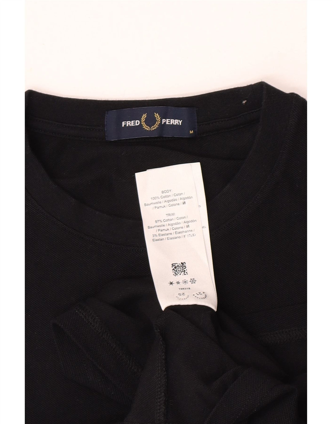 Fred Perry Herren-T-Shirt-Oberteil aus mittelschwarzer Colourblock-Baumwolle