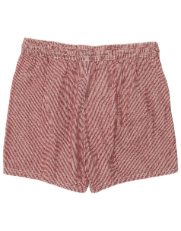 Little Kathmandu Damen-Freizeitshorts UK 12 Medium W32 Roter Nadelstreifen-Hanf