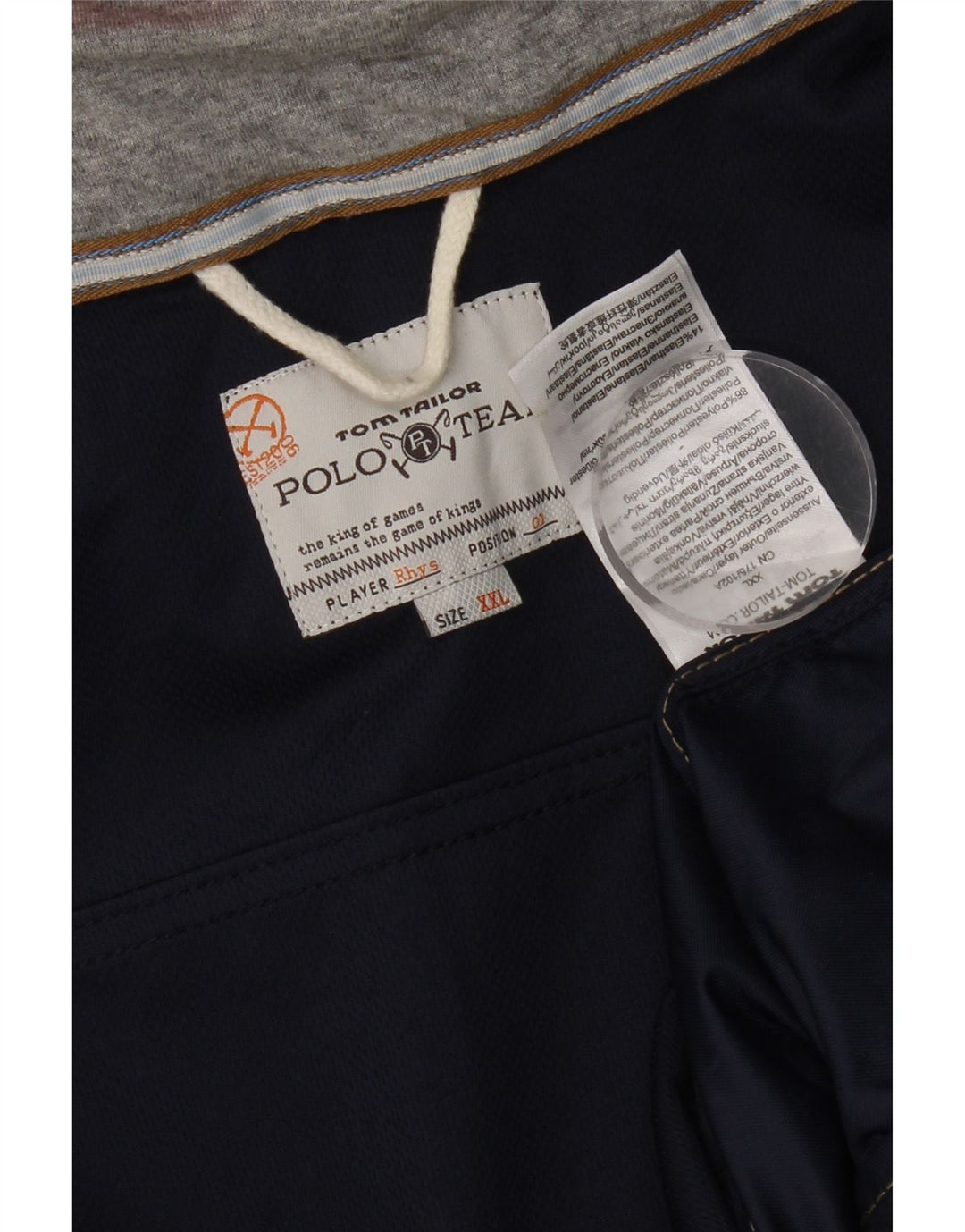 Tom Tailor Damen-Kapuzenweste UK 20 2XL Marineblaues Colourblock-Polyester