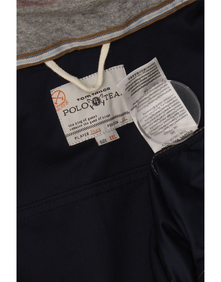 Tom Tailor Damen-Kapuzenweste UK 20 2XL Marineblaues Colourblock-Polyester