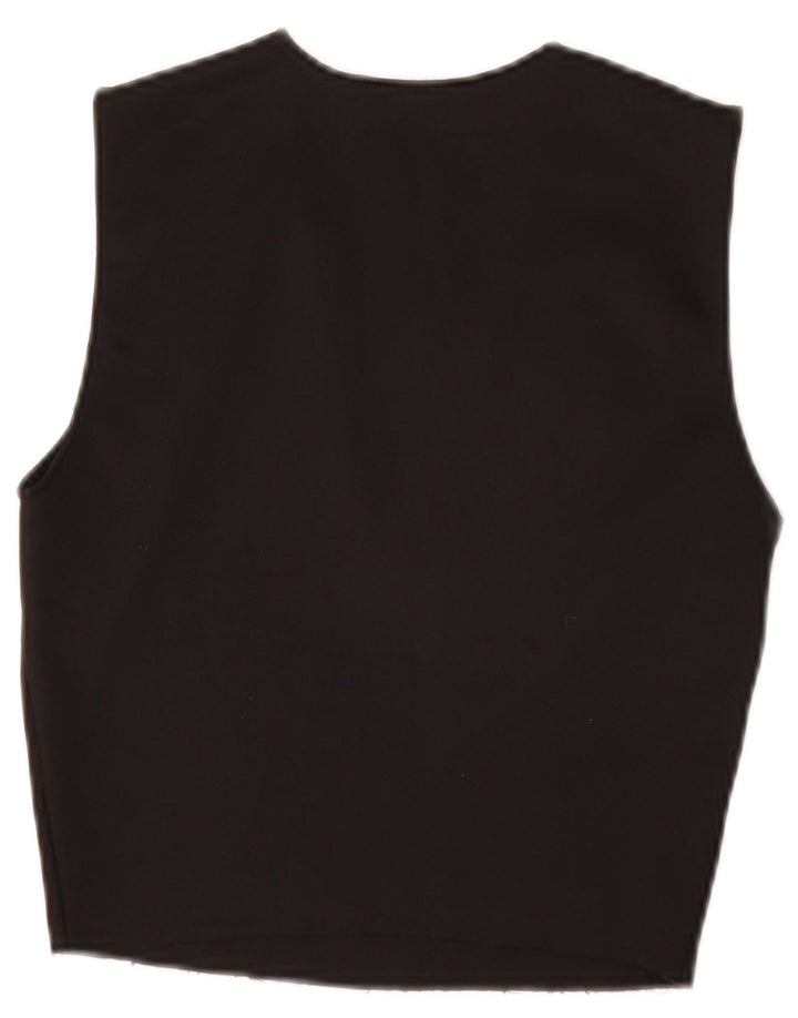 Zara Damen Crop Ärmelloses Blusenoberteil UK 8 Small Schwarz
