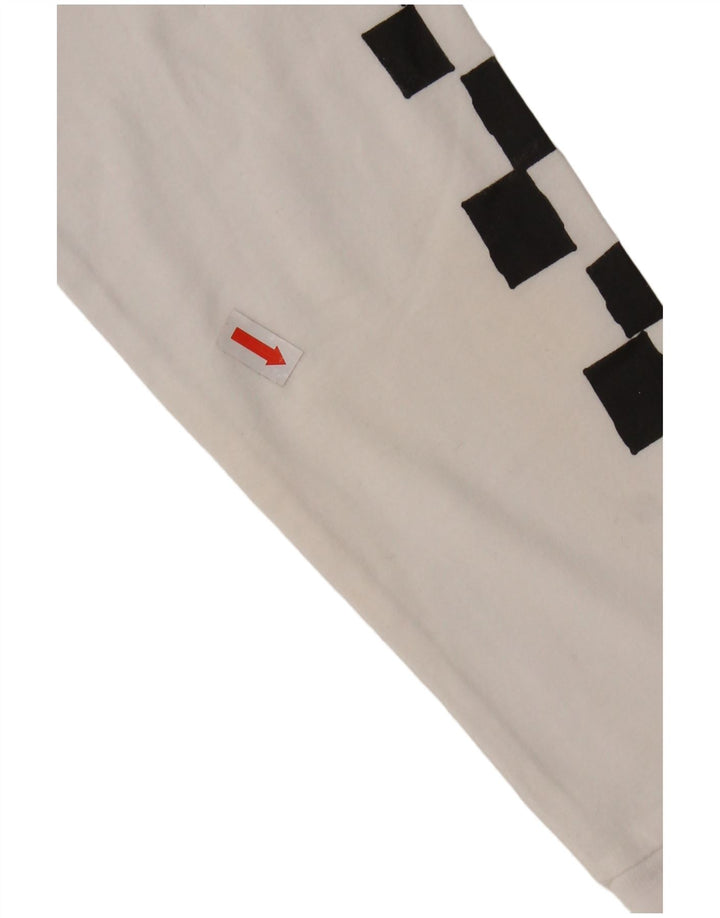 VANS Damen Crop Graphic Top Langarm UK 6 XS Weiß