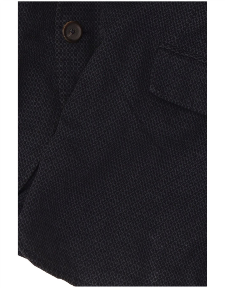 Massimo Dutti Herren-Blazer mit 2 Knöpfen, EU 52, groß, marineblau, geometrisch