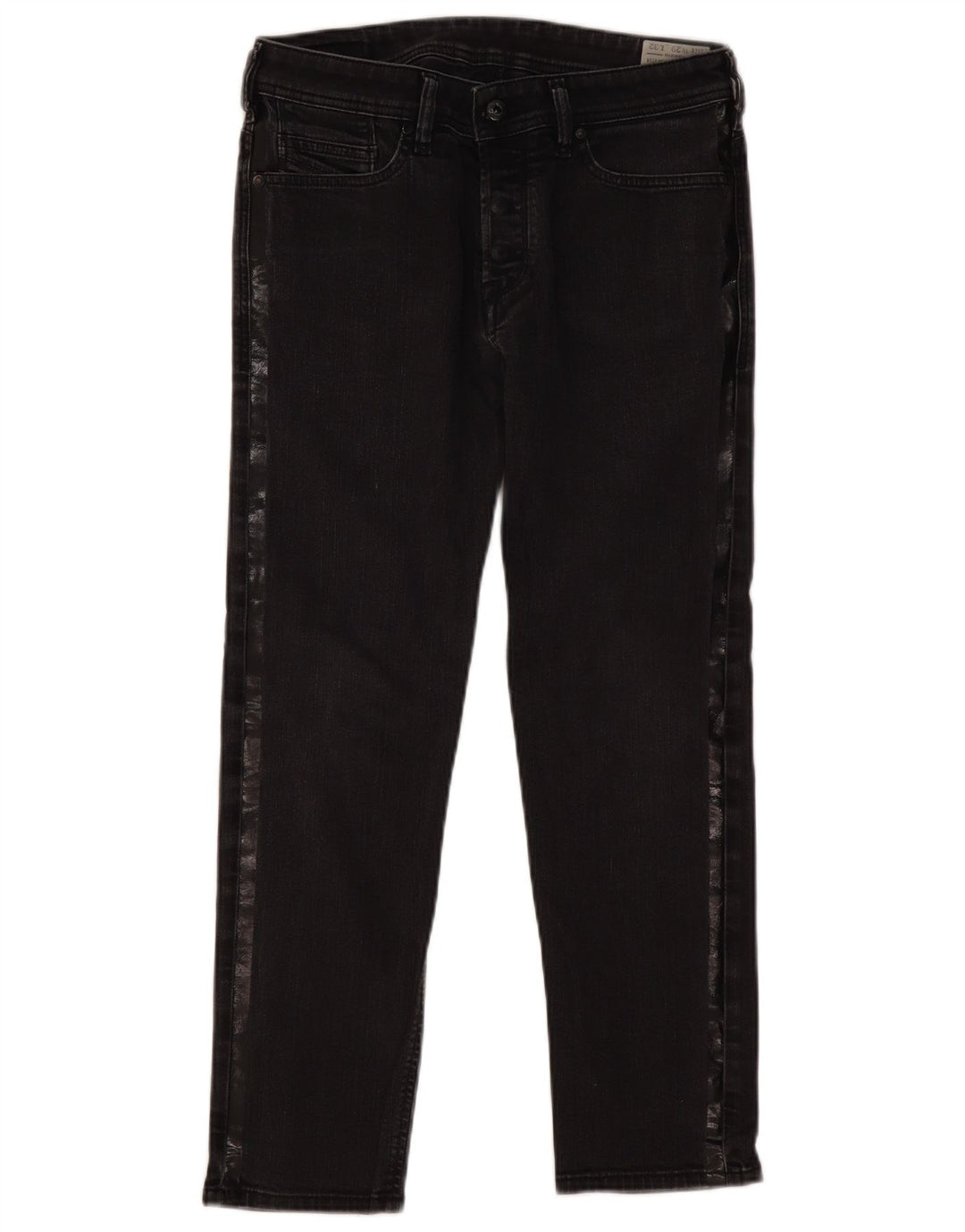 Diesel Damen Straight Jeans W29 L26 Graue Baumwolle