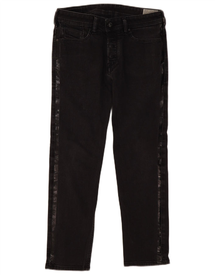 Diesel Damen Straight Jeans W29 L26 Graue Baumwolle