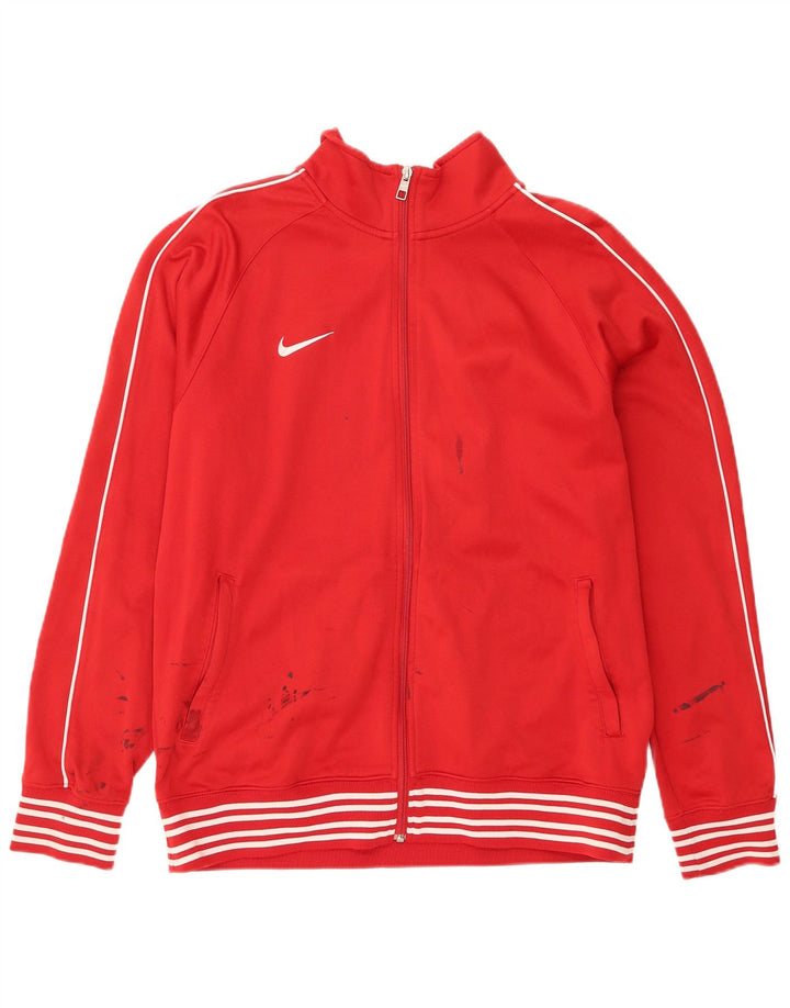 Nike Herren-Trainingsanzug-Top-Jacke, großes rotes Polyester